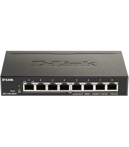 Amazon.com: D-Link PoE Switch, 8 Port Ethernet Gigabit Unmanaged